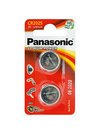 Panasonic 3V Lithium Coin Cell Battery, CR2025