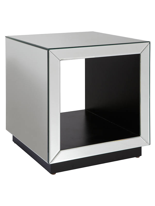 John Lewis Astoria Mirrored Cube Side, Mirrored Cube End Table