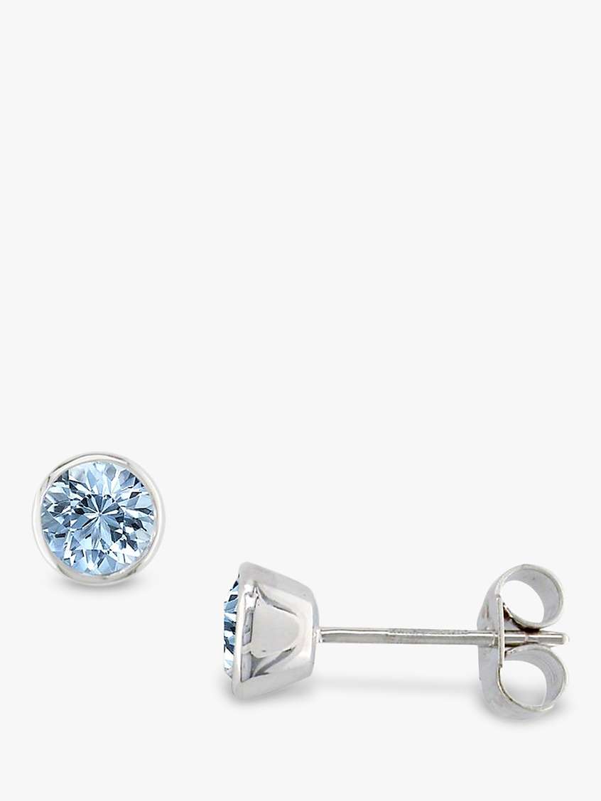 Buy E.W Adams 9ct White Gold Round Stud Earrings Online at johnlewis.com