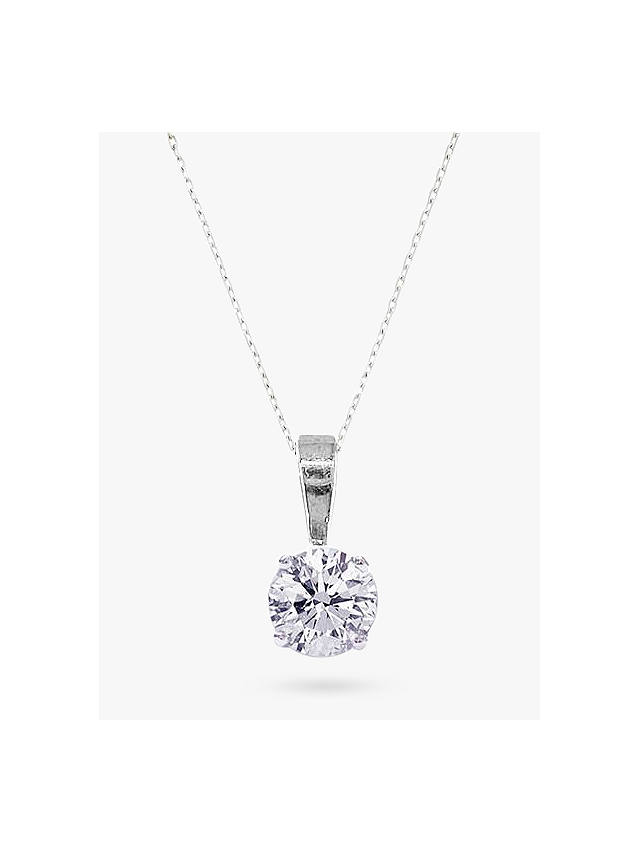 E.W Adams 18ct White Gold Diamond Pendant Necklace