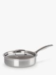 Le Creuset 3-Ply Stainless Steel Sauté Pan with Lid, 24cm