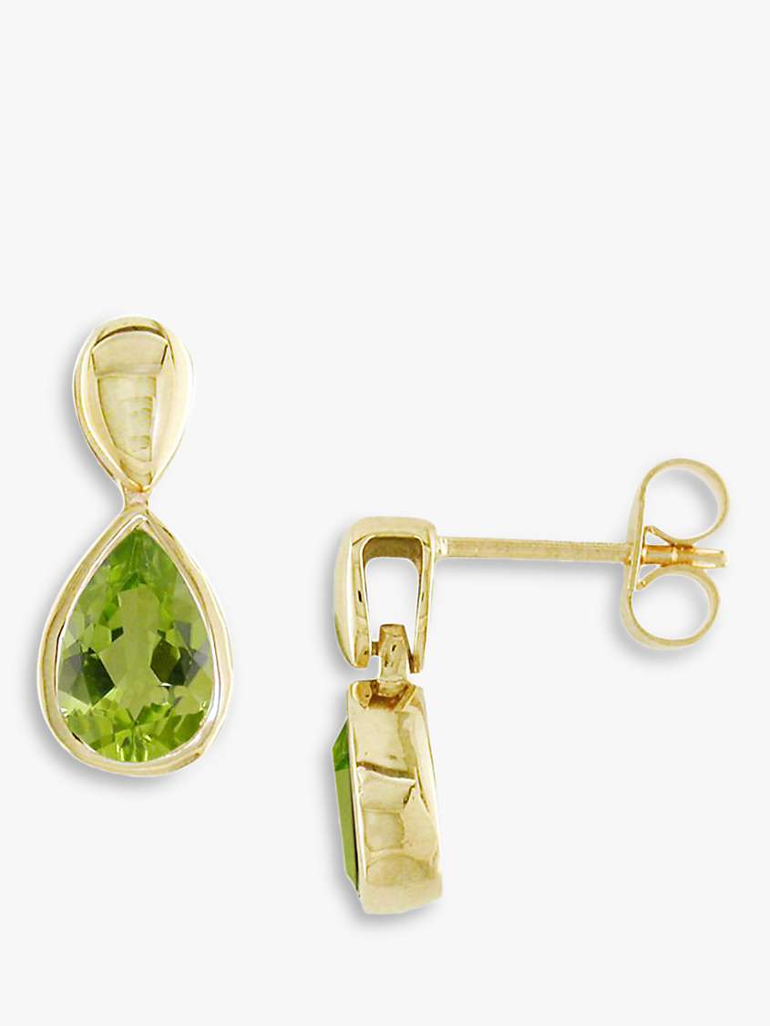 Buy E.W Adams 9ct Gold Pear Drop Earrings, Peridot Online at johnlewis.com