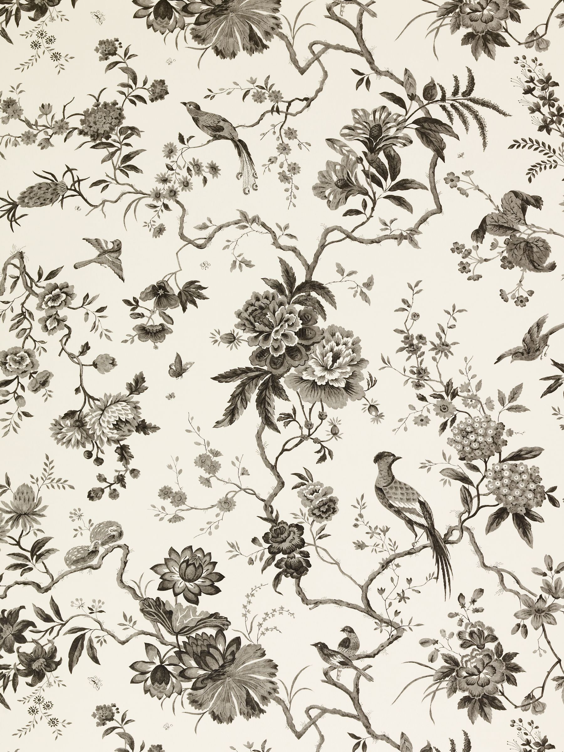 Sanderson Wallpaper, Pillemont DPEMPI103, Linen/Black