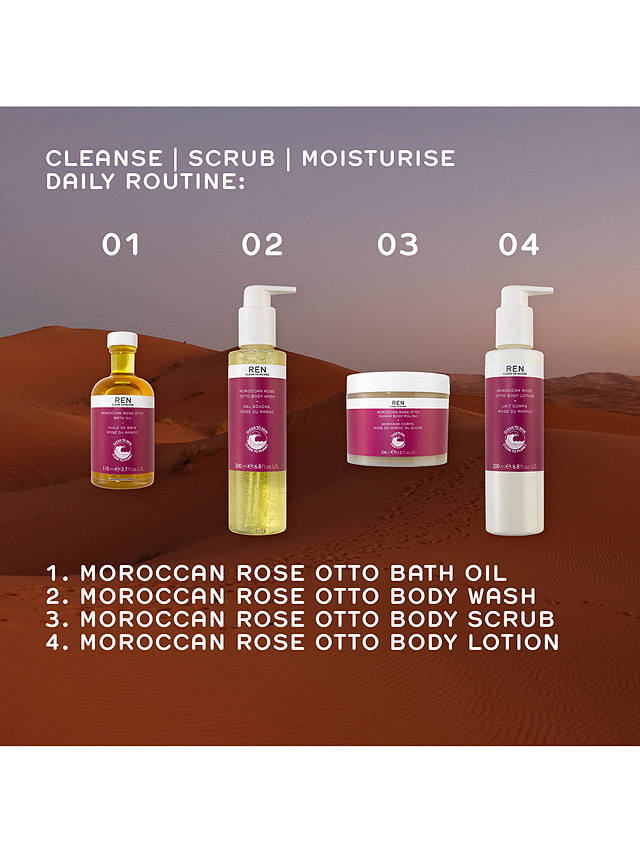 REN Clean Skincare Moroccan Rose Otto Bath Oil, 100ml 4