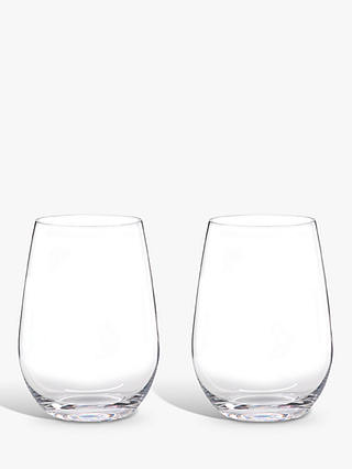RIEDEL 'O' Riesling/ Sauvignon Stemless Glass, Set of 2, 355ml, Clear
