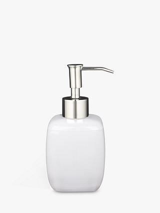 House by John Lewis Cubi Soap Dispenser, White