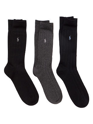 Polo Ralph Lauren Dress Socks, Pack of 3, One Size, Multi