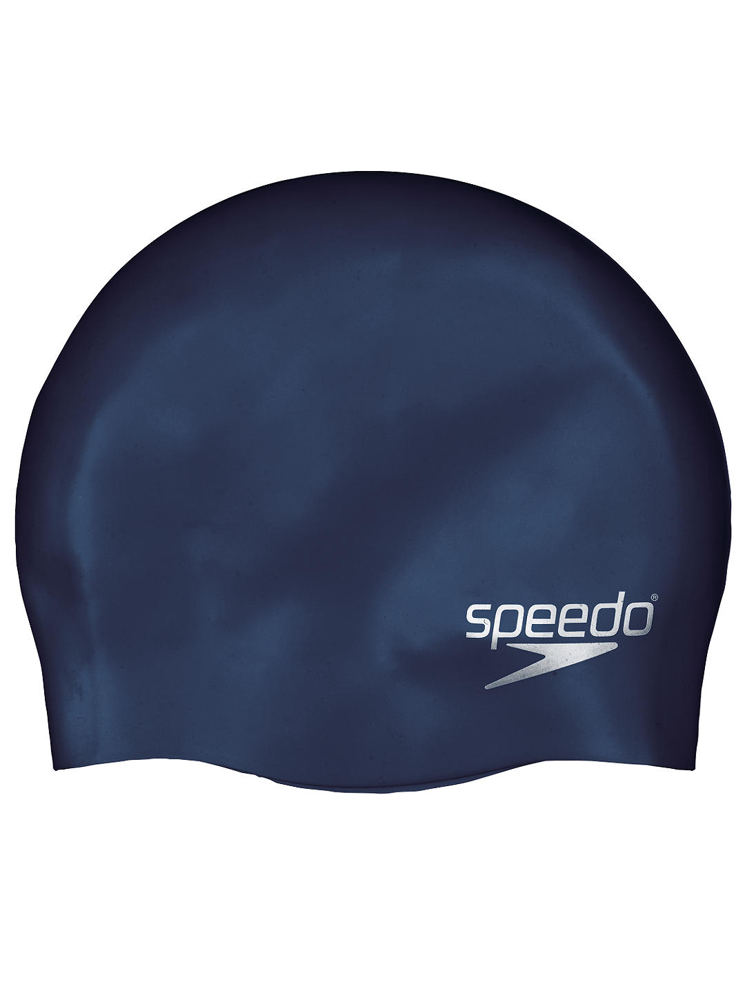 johnlewis.com | Speedo Plain Silicone Swim Cap, Junior, Navy