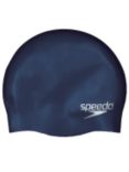 Speedo Plain Silicone Swim Cap, Junior, Navy