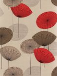 Sanderson Dandelion Clocks Wallpaper, Red, Dopwda101