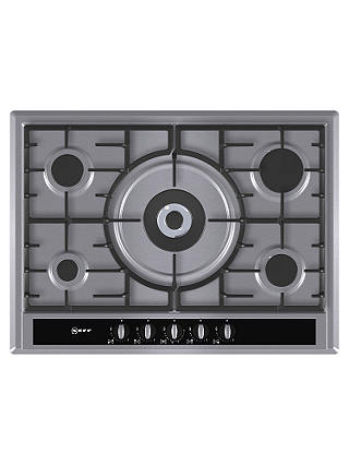 Neff T26S56N0 Gas Hob, Stainless Steel