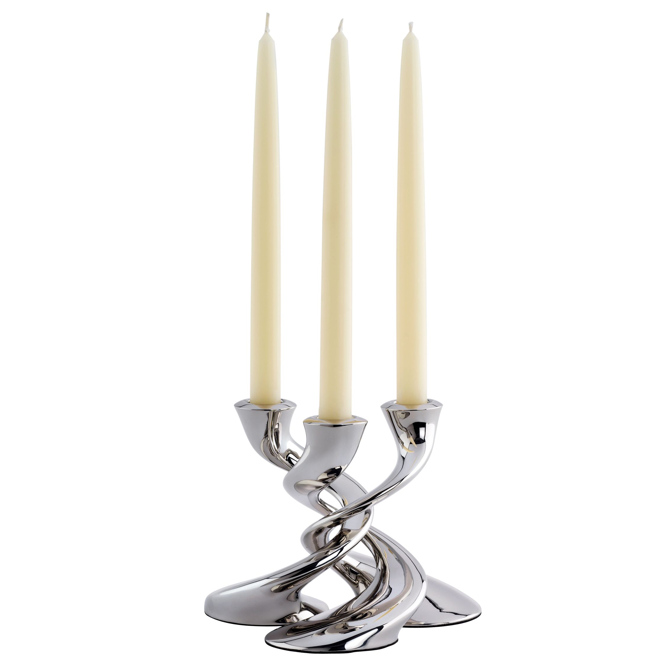 Robert Welch Windrush Stainless Steel Candlestick, Pack of 2