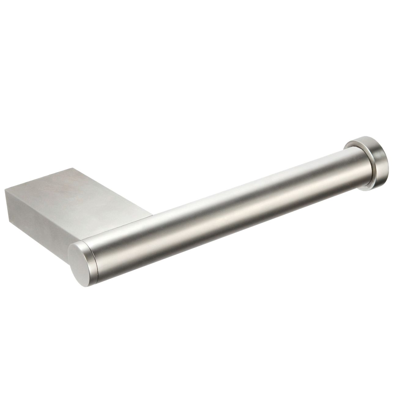 brushed steel toilet roll holder