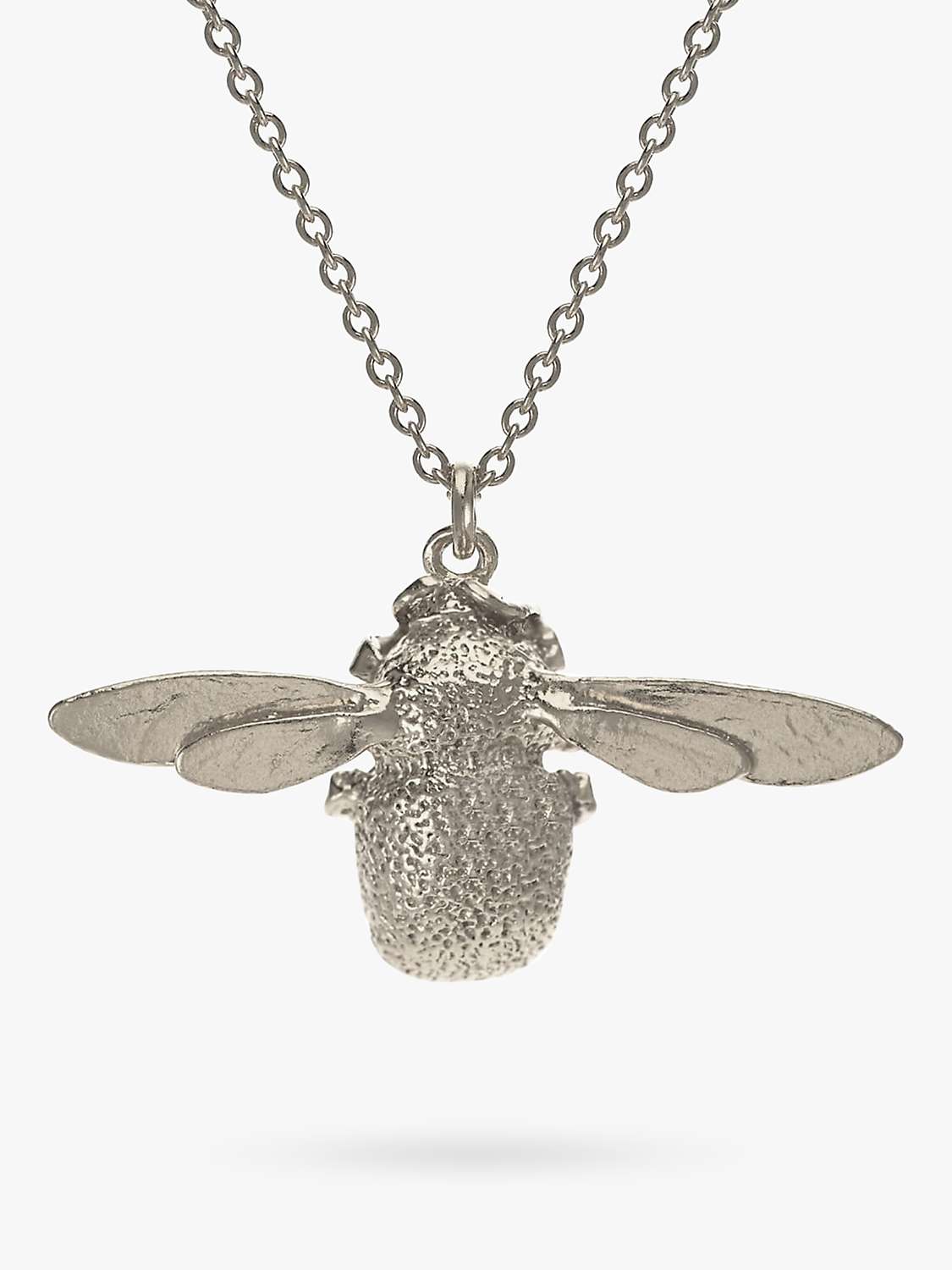 Buy Alex Monroe Sterling Silver Bumble Bee Pendant Necklace, Silver Online at johnlewis.com