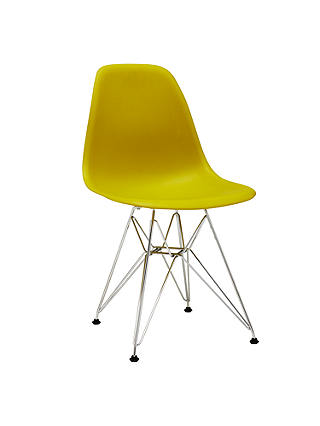 Vitra Eames DSR Side Chair, Chrome Leg, Mustard