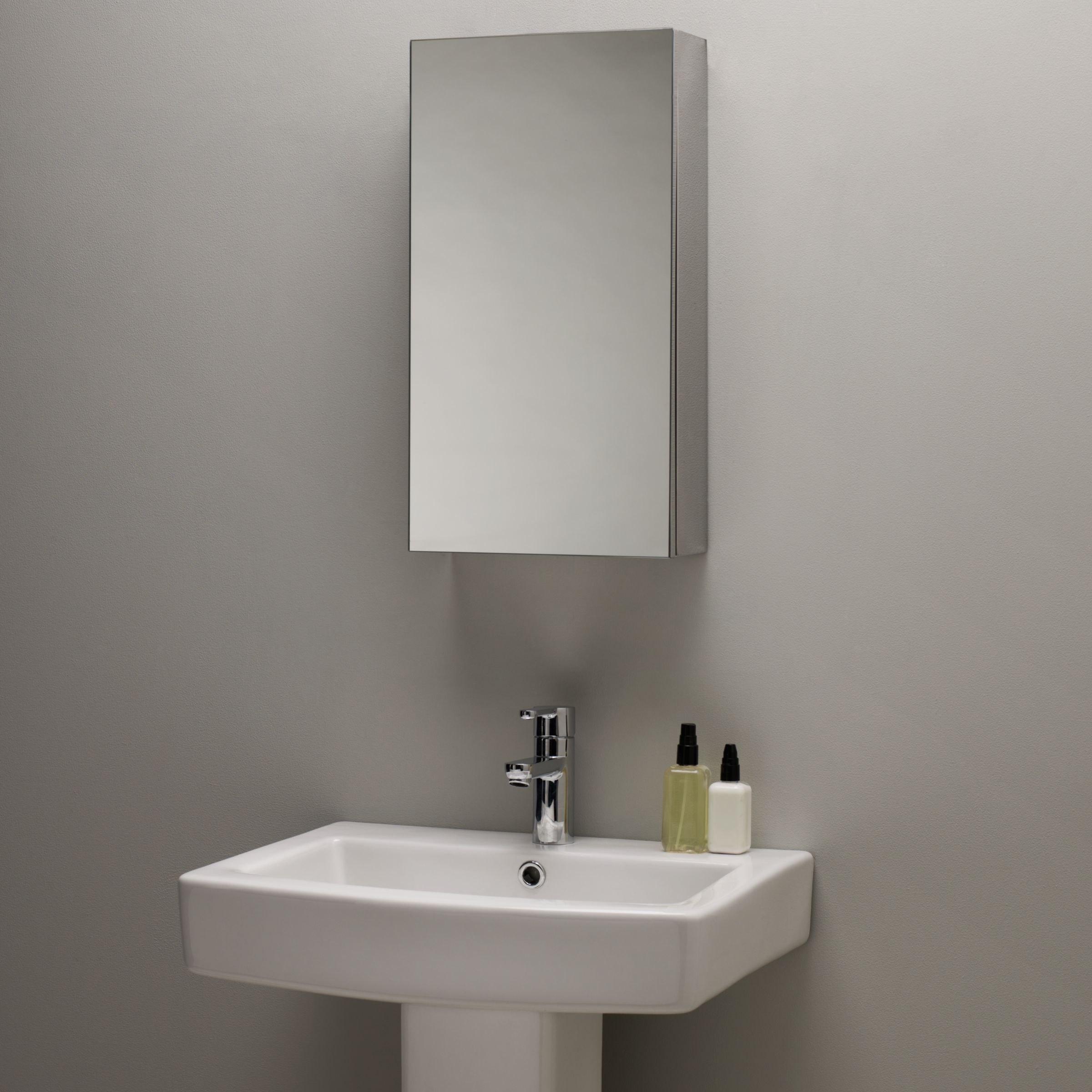 John Lewis & Partners Single Mirrored Bathroom Cabinet ... on {keyword}