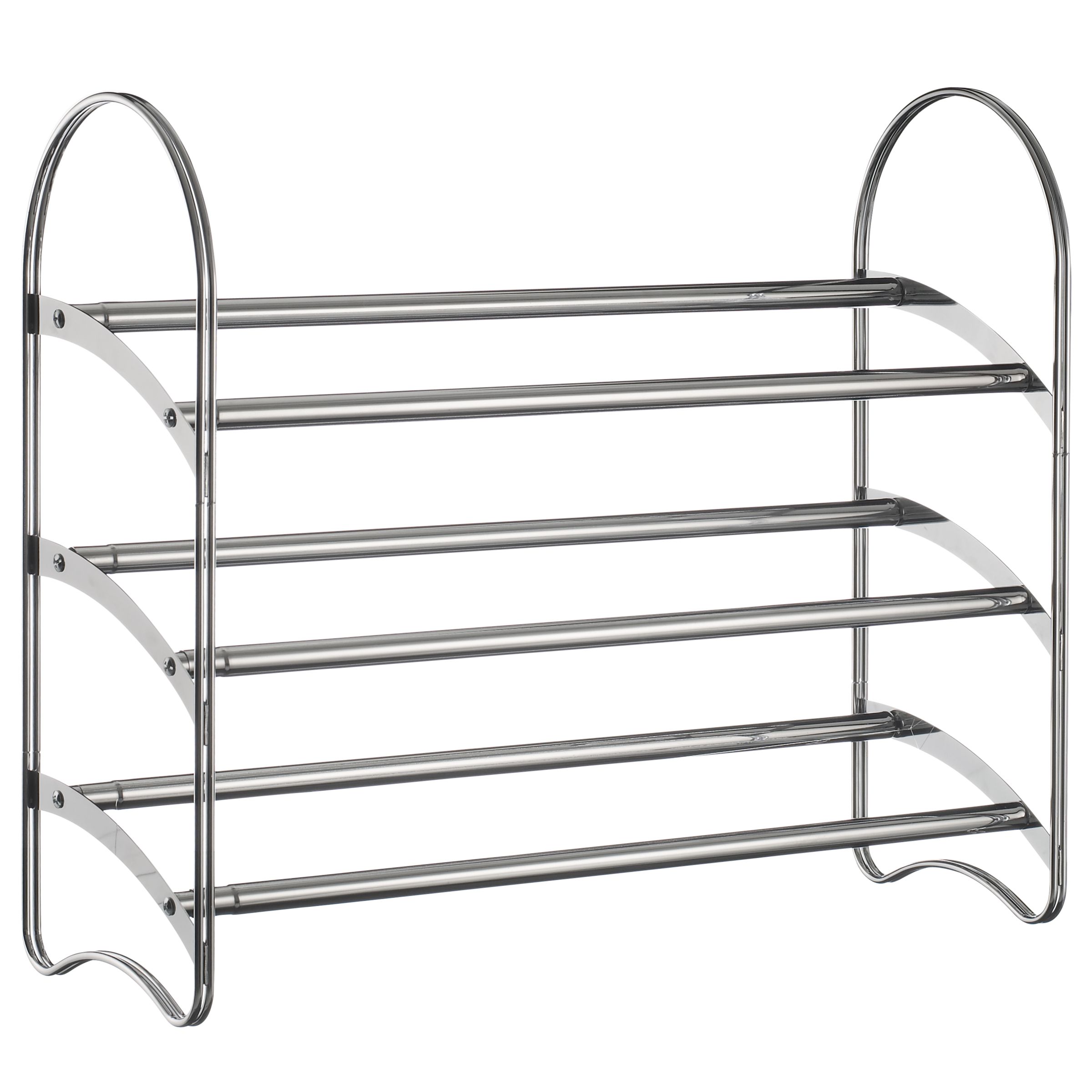 chrome shoe rack