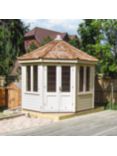 Crane Garden Buildings 3 x 3m Round Pavilion Summerhouse, FSC-certified (Scandinavian Redwood), Cream