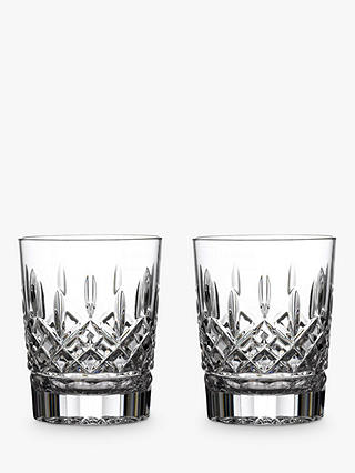 Waterford Crystal Lismore Double Old Fashioned Cut Lead Crystal Tumblers, Set of 2, 350ml
