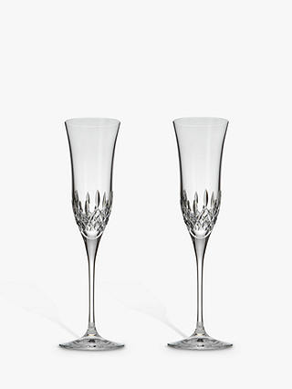 Waterford Crystal Lismore Essence Cut Lead Crystal Champagne Flutes, Set of 2, 150ml