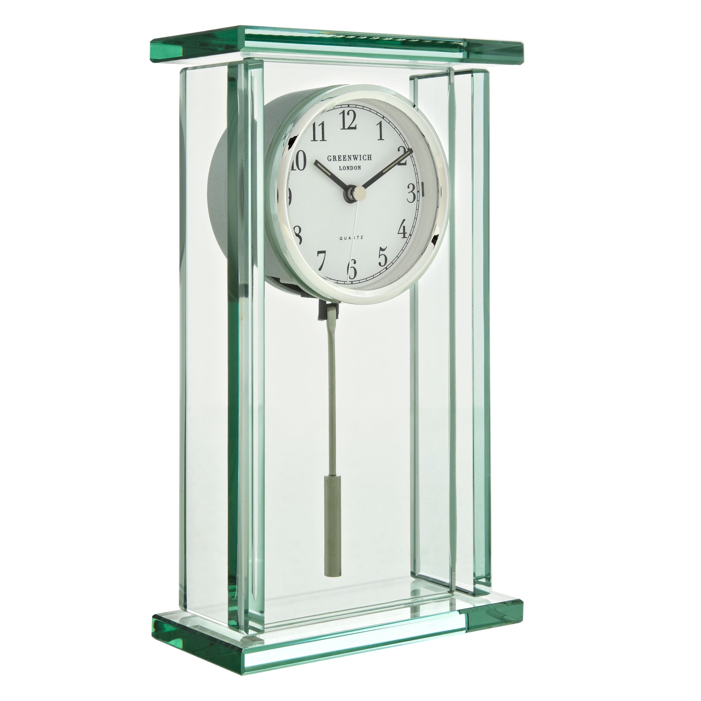 Featured image of post Modern Glass Mantel Clocks / It features a swinging polished brass pendulum, a red arched wooden case with open bottom beautiful translucent glass dial with arabic numerals.