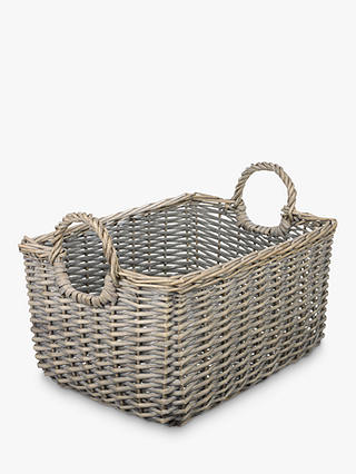 John Lewis Wicker Medium Basket, Grey
