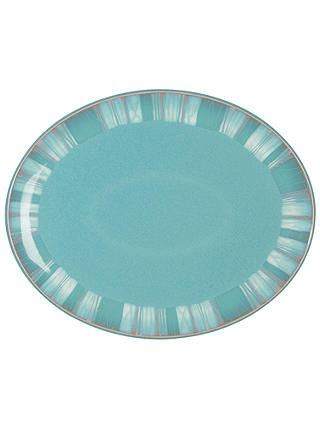 Denby Azure Coast Oval Platter, 36cm