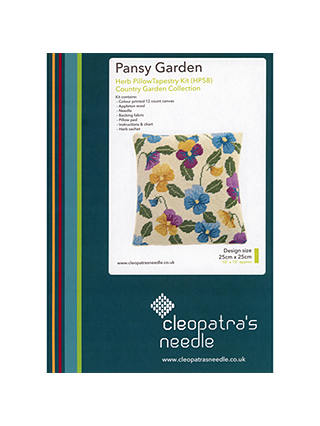 Cleopatra's Needle Pansy Pillow Tapestry Kit