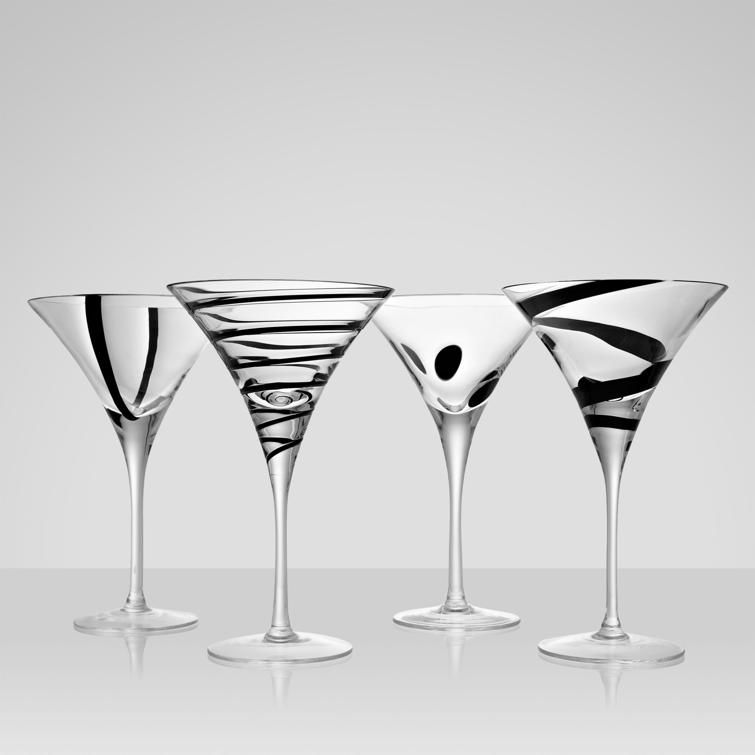 Lsa International Jazz Cocktail Glasses Set Of 4 Black At John Lewis And Partners
