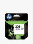HP 301 XL Tri-Colour Original Ink Cartridge, Single, Instant Ink Compatible