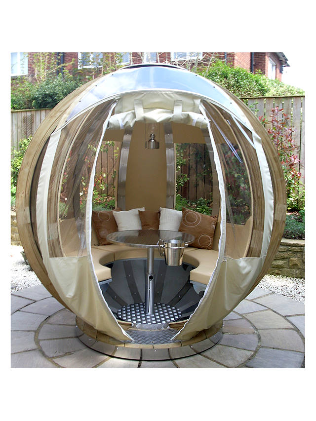 Ornate Garden Rotating Sphere 8-Seater Garden Pod & Winter Cover
