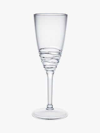 John Lewis Wave Acrylic Picnic Champagne Glass, 220ml, Clear