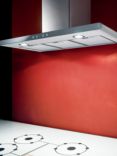 Elica Galaxy LED Chimney Hood, Stainless Steel/White Glass