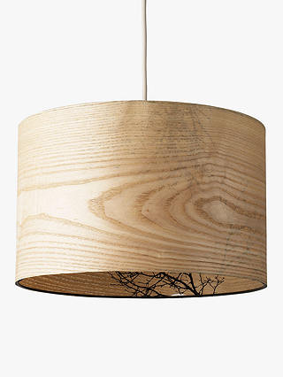 John Lewis Partners Woodland Drum Shade, Tree Silhouette Lamp Shade