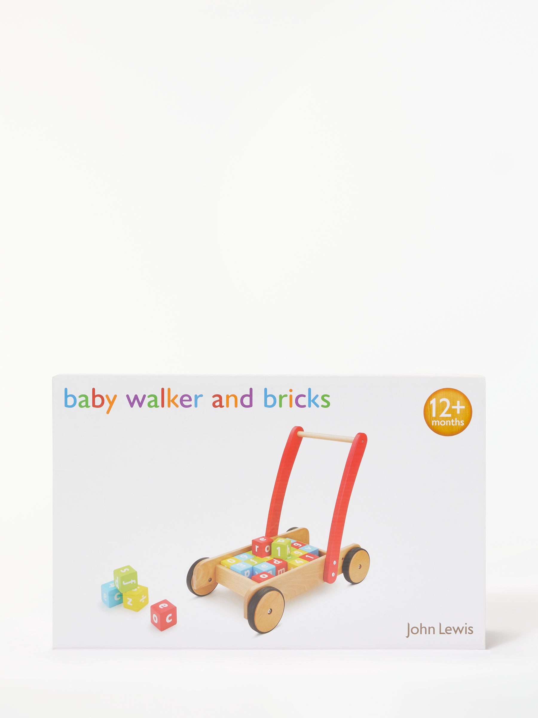 wooden brick baby walker