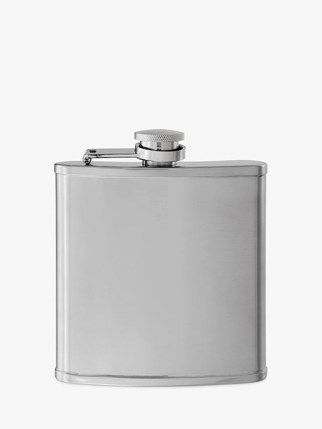 John Lewis & Partners Stainless Steel Hip Flask, 165ml