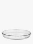 Pyrex Fluted Glass Round Flan Oven Dish, Dia.25cm