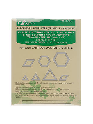 Clover Patchwork Templates, Triangle / Hexagon