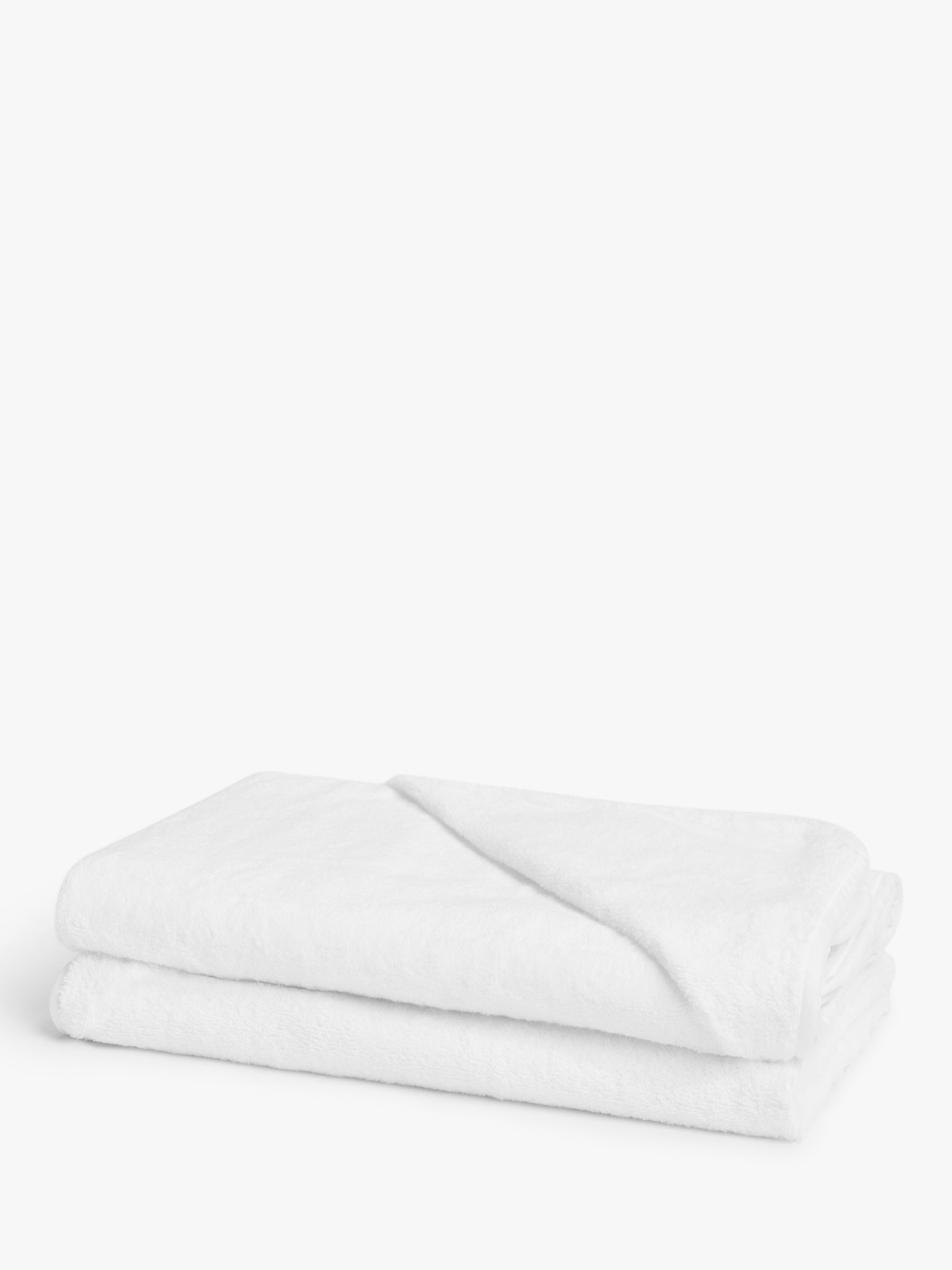 John Lewis ANYDAY Hooded Towels, Pack of 2, White