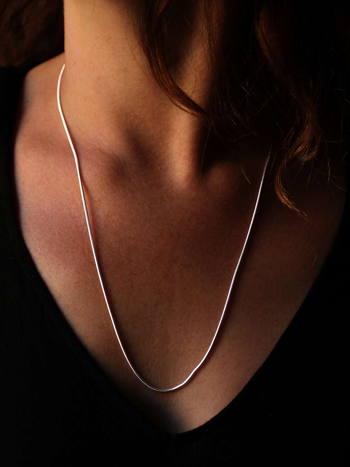 Buy Nina B Unisex Snake Chain Necklace, Silver Online at johnlewis.com