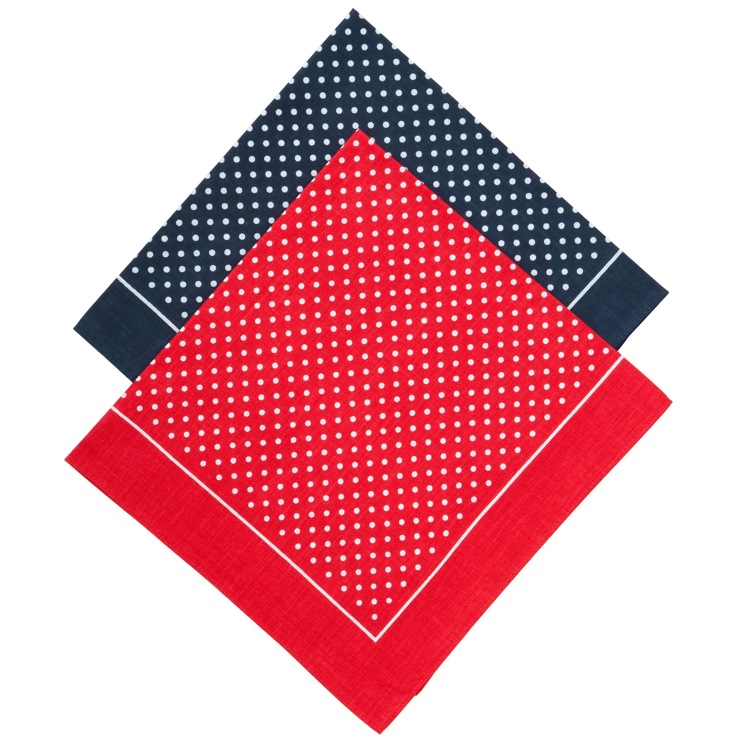 Buy John Lewis Supersize Spot Handkerchiefs, Navy/Red Online at johnlewis.com