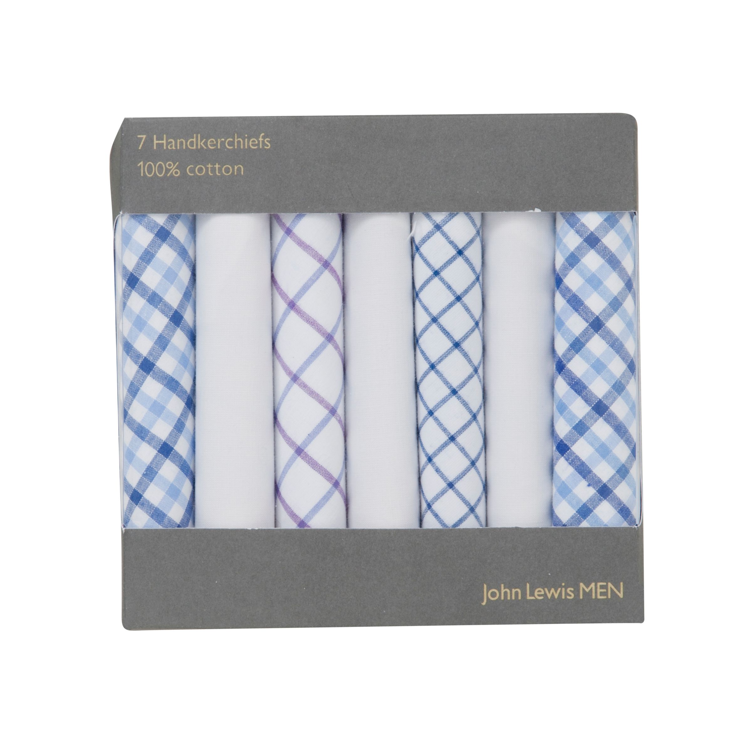 John Lewis Designer Handkerchiefs, Pack of 7, Multi