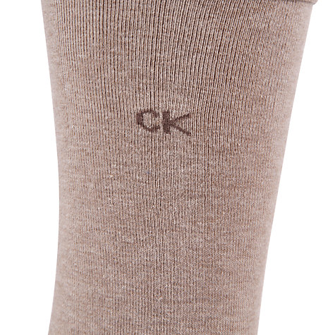 Buy Calvin Klein Roll Top Crew Socks, Oat | John Lewis