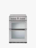 Stoves Sterling 600DF Dual Fuel Cooker, Stainless Steel/Black