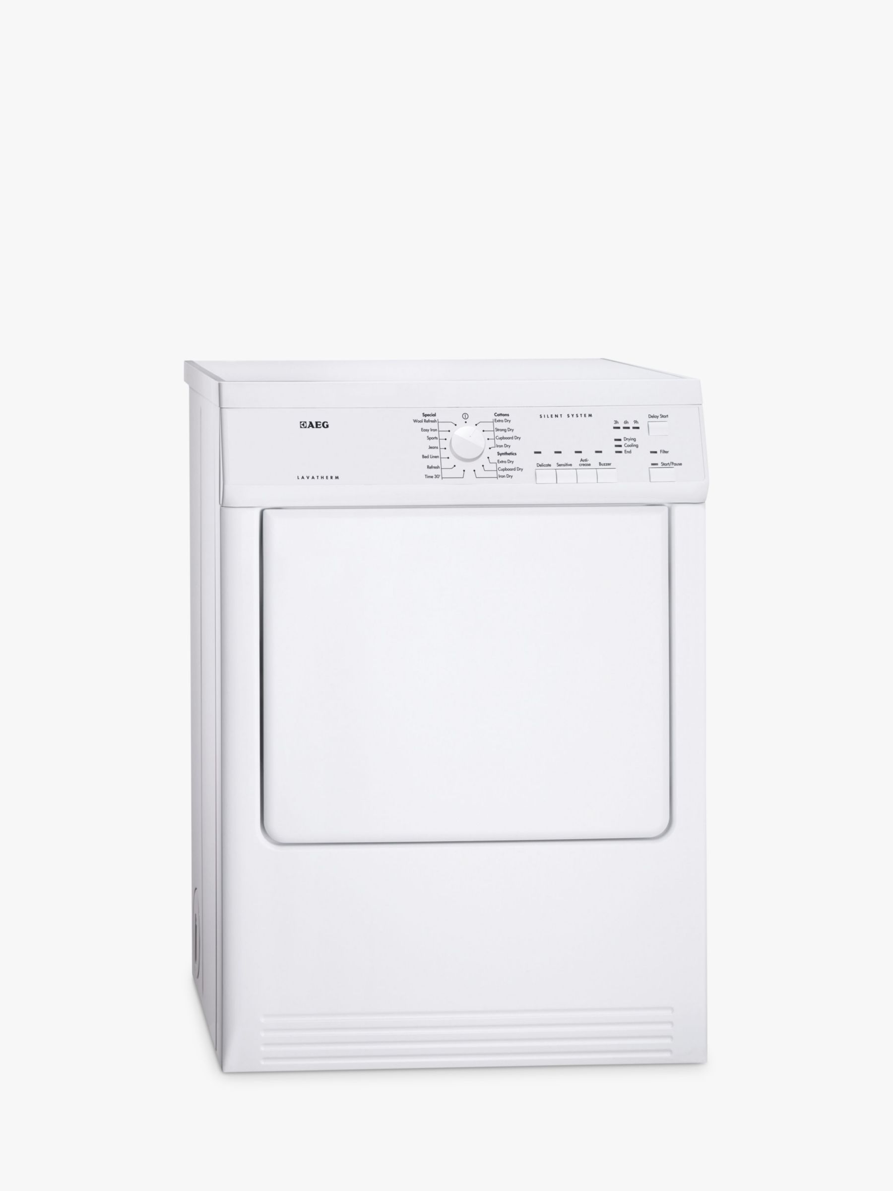 AEG T65170AV Vented Tumble Dryer, 7kg Load, C Energy Rating, White