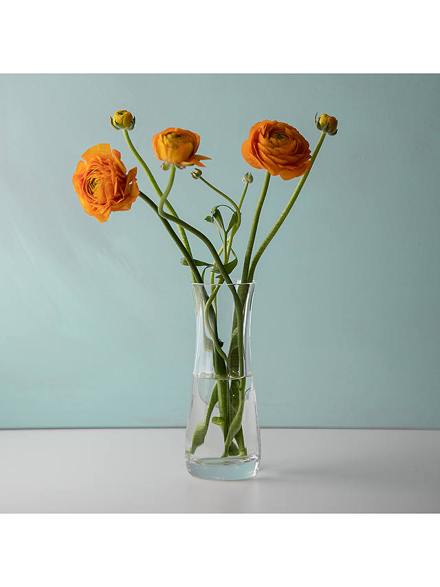 Dartington Crystal Florabundance Bluebell Vase, H18.5cm, Clear