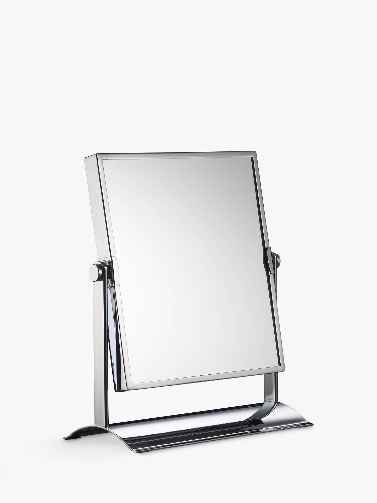Large magnifying mirror on stand