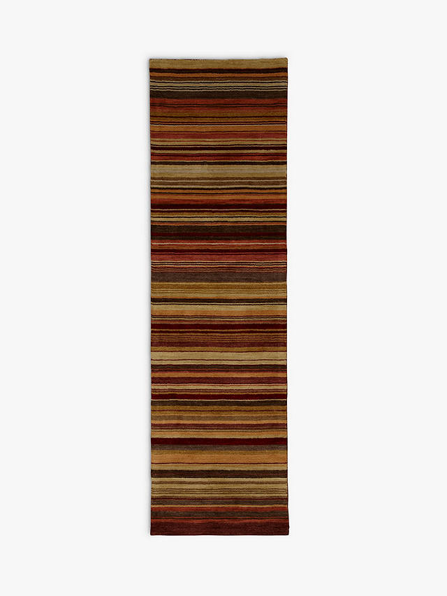 John Lewis & Partners Multi Stripe Runner Rug, Harvest, L240 x W70cm