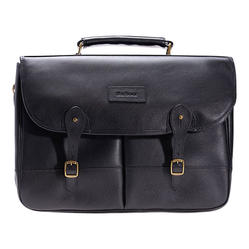 barbour leather briefcase sale