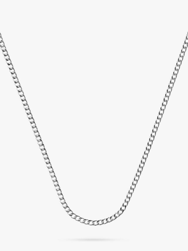 Nina B Curb Chain Necklace, Silver